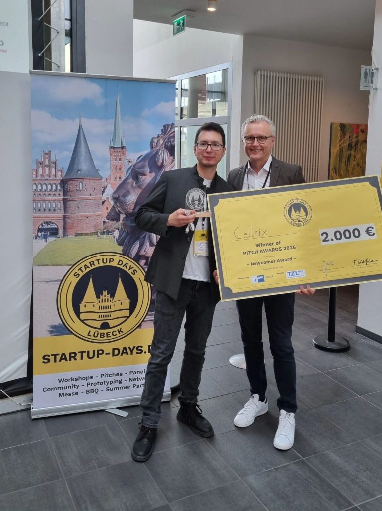 And the winner is: Celtrix GmbH  Wir freuen uns über den Gewinn des Newcomer Award bei den StartUp Days Lübeck.  (Zwei-)Tausend Dank für Eure Stimmen und vielen Dank an das Orga Team, besonders… | Celtrix GmbH